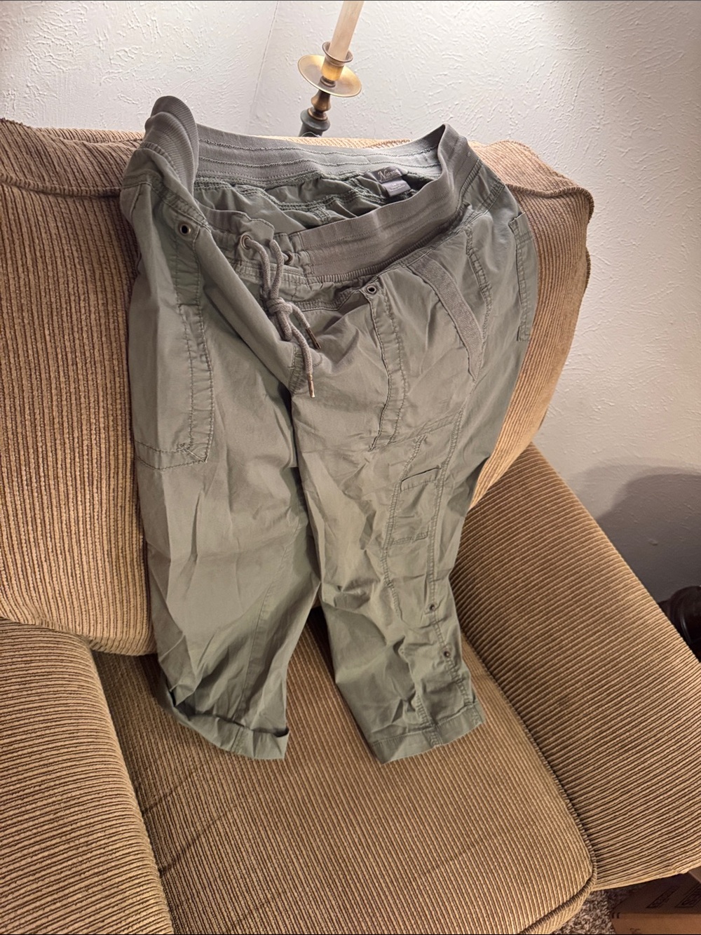 Natural Reflections Olive Green Women's Cargo Joggers
